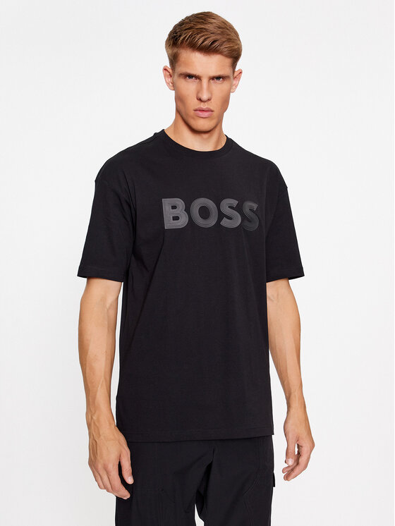 Boss Majica Tee Lotus 50501232 Črna Regular Fit