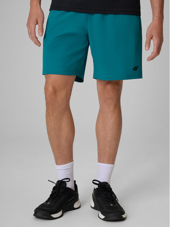4F 4F Szorty sportowe BASIC+ Turkusowy Regular Fit