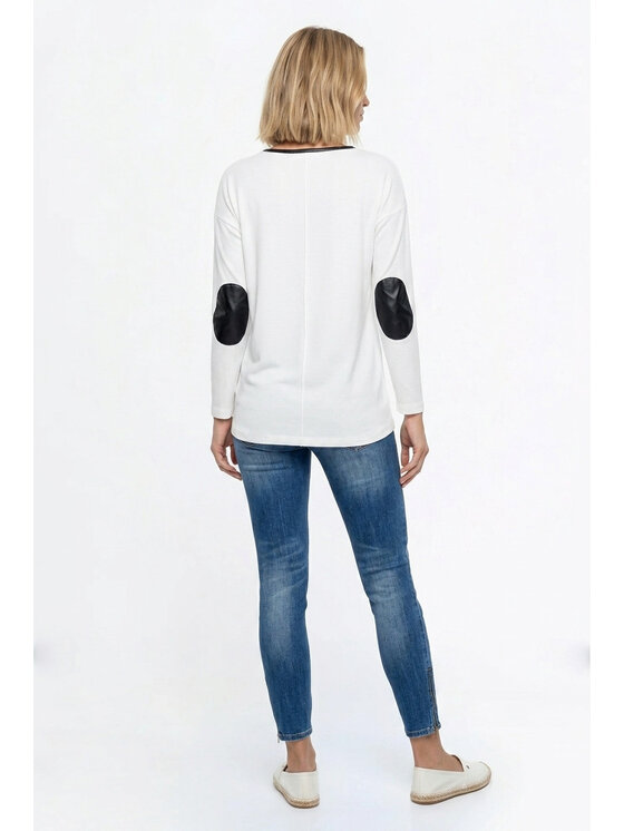 FIGL FIGL Sveter M1362 Krémová Regular Fit
