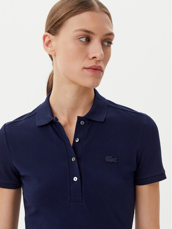 Lacoste Lacoste Polo PF5462 Granatowy Slim Fit