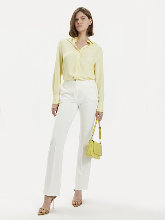 Rinascimento Rinascimento Pantaloni di tessuto CFC0118270003 Bianco Regular Fit