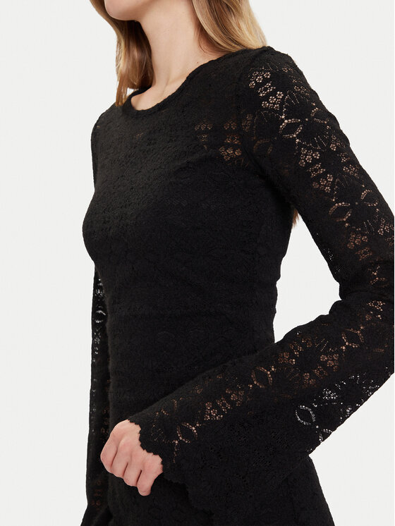 Guess Guess Úpletové šaty W5BK35 K1180 Čierna Slim Fit