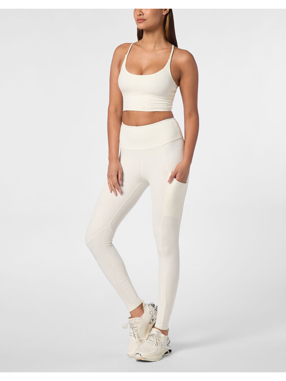 Plein Sport Plein Sport Legginsy 10187 Biały Active Fit