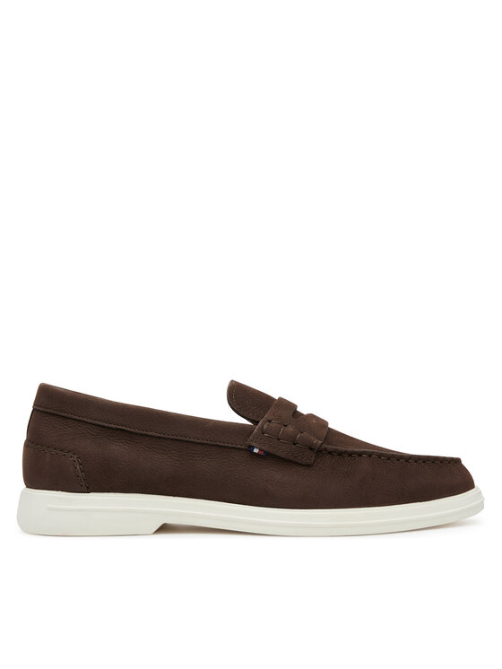 Tommy Hilfiger Mokasíny Nubuck P Loafer FM0FM05350 Hnedá