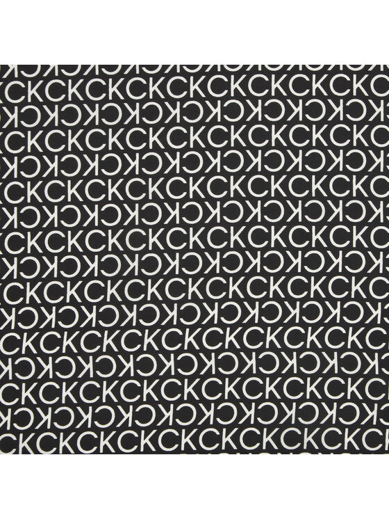 Monogram Μαύρο K60K611413 Silk Bandana Φουλάρι 70X70 Calvin Klein