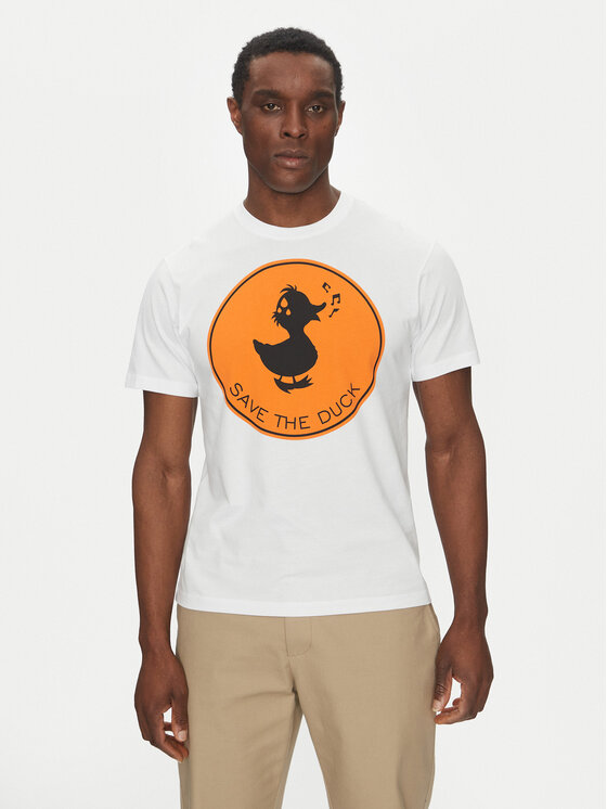 Save The Duck Save The Duck T-Shirt DT0825M BESY20 Biały Regular Fit