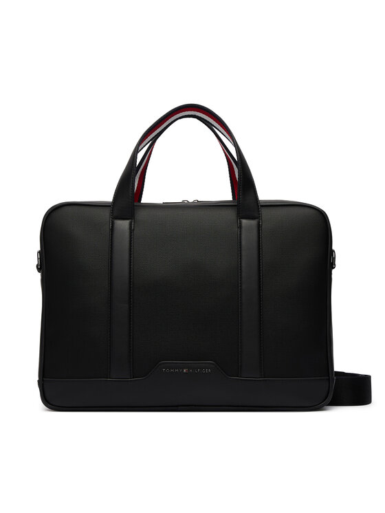 Tommy Hilfiger Tommy Hilfiger Porta PC Th Textured Computer Bag AM0AM14726 Nero