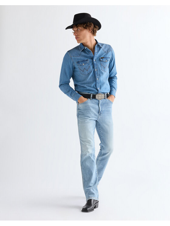 Wrangler Wrangler Jeansy WRANCHER Niebieski Bootcut Fit