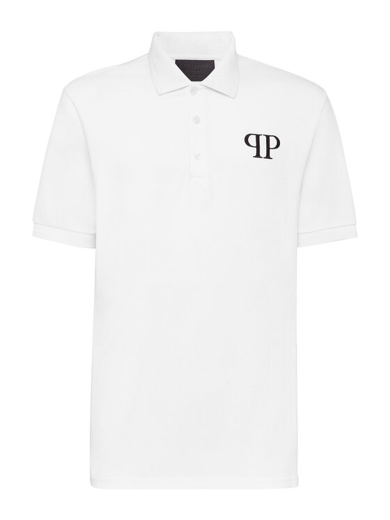 PHILIPP PLEIN PHILIPP PLEIN Polo 25477 Biały Slim Fit