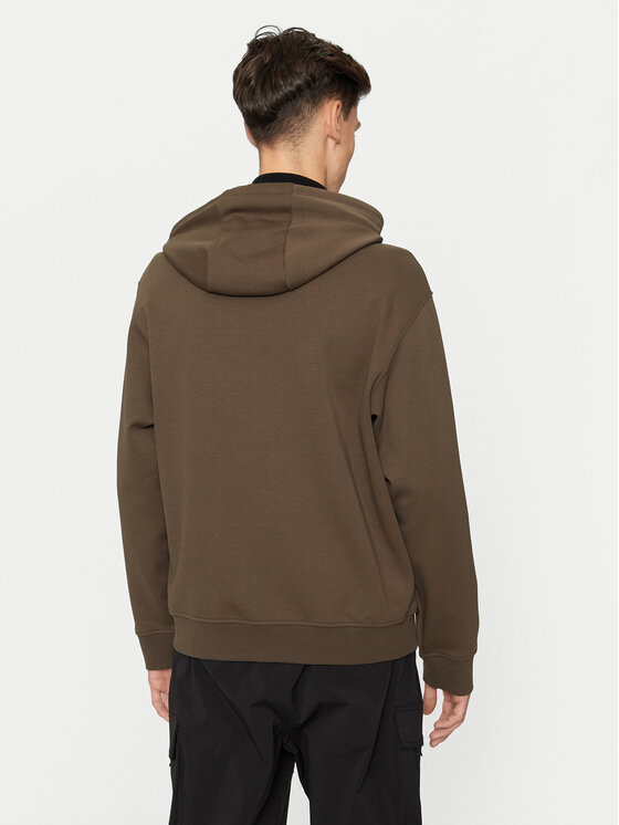 Armani Exchange Armani Exchange Džemperis ar kapuci 6DZMAF ZJKBZ 1897 Zaļš Regular Fit