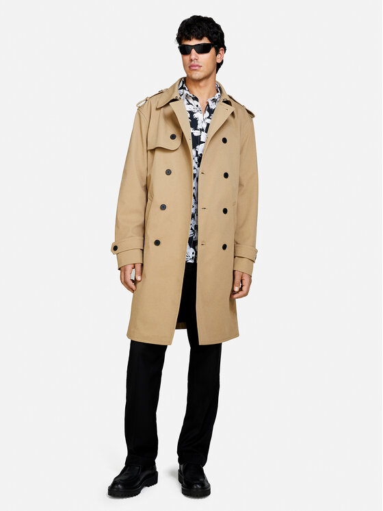 Sisley Sisley Trenčas 21ZHSN02Z Smėlio Regular Fit