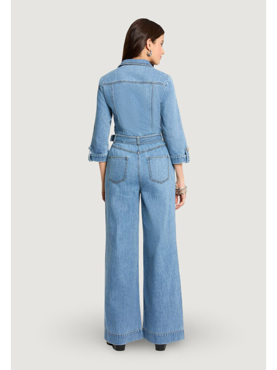 Morgan Morgan Jumpsuit 261-PIMA Blau Wide Leg