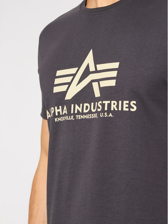 Alpha Industries Alpha Industries Tričko Basic 100501 Sivá Regular Fit
