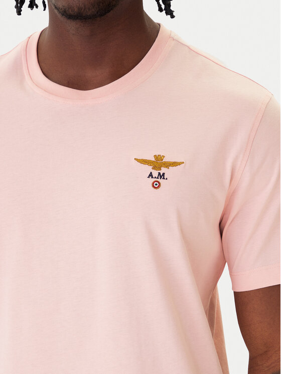 Aeronautica Militare Aeronautica Militare Tričko 261TS1580UJ00372 Ružová Regular Fit