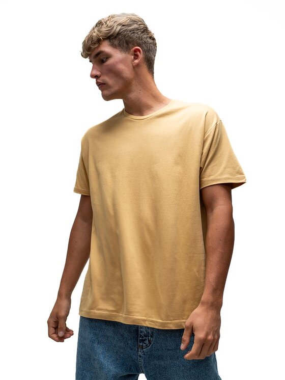 Urban City Urban City T-Shirt T-Shirt Męski Beżowy UrbanCity No Logo S Beżowy Regular Fit