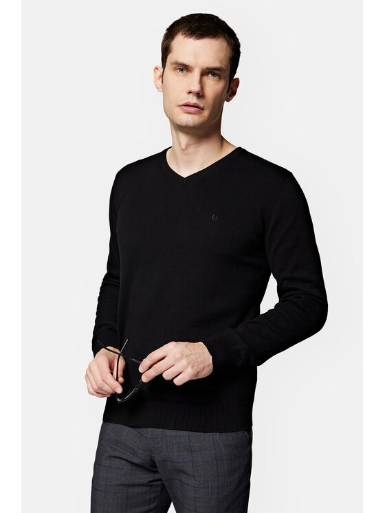 Lancerto Lancerto Sweter Anthony SW073223000044 Czarny Regular Fit