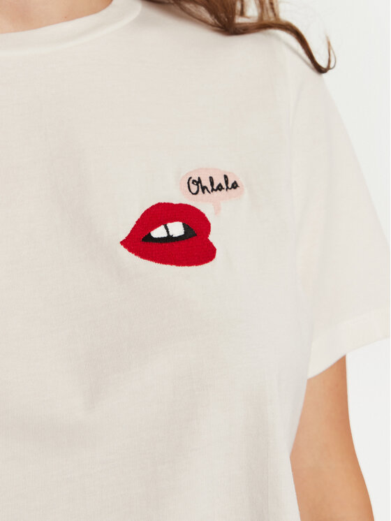 Vero Moda Vero Moda T-Shirt Elena 10326789 Λευκό Boxy Fit