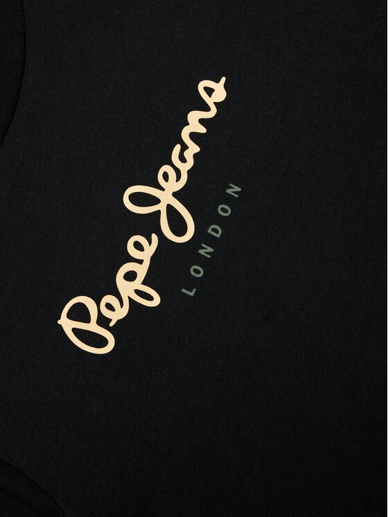 Pepe Jeans Pepe Jeans Bluzka New Herman PB501010 Czarny Regular Fit