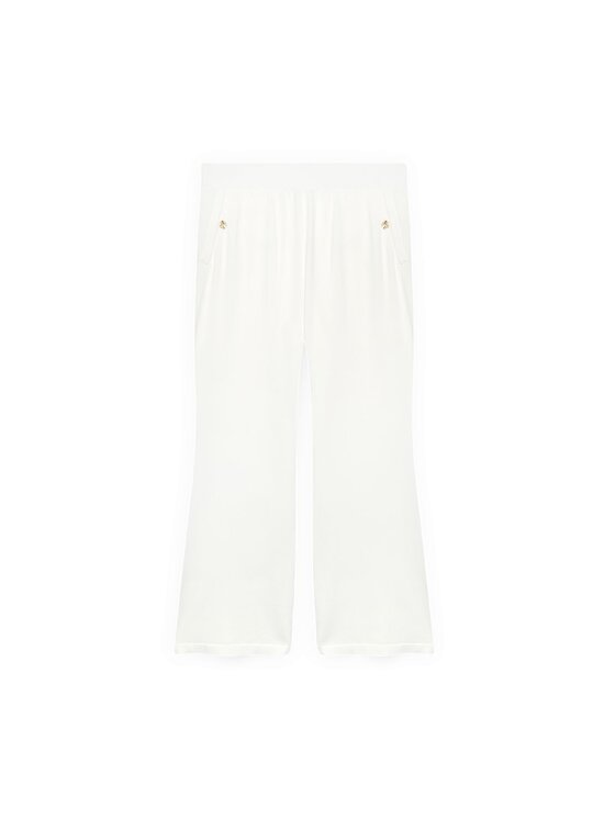 Fiorella Rubino Fiorella Rubino Pantaloni di tessuto P626L002327N011 Bianco Flare Fit