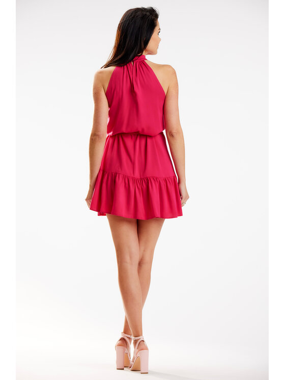 Awama Awama Sukienka letnia A580 Fioletowy Basic Fit
