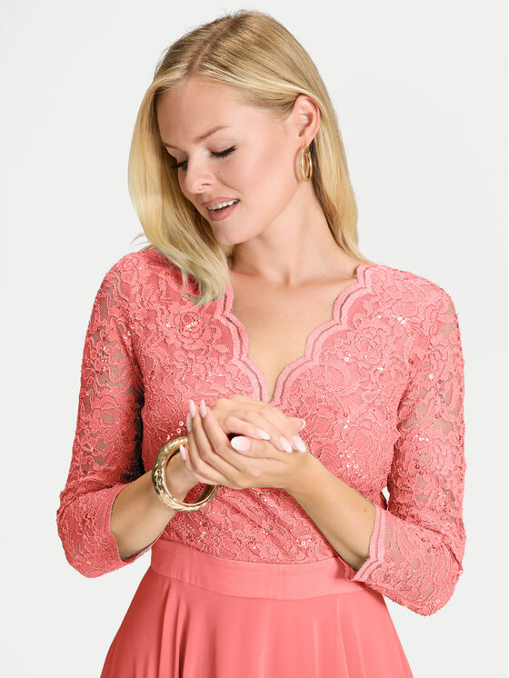 Swing Swing Abito da cocktail 5AE29100 Corallo Regular Fit