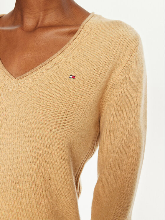 Tommy Hilfiger Tommy Hilfiger Pulover WW0WW43505 Rjava Regular Fit