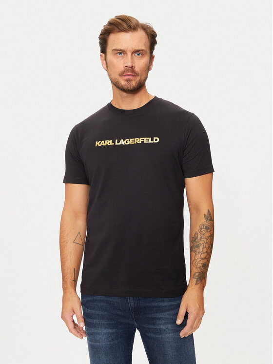 KARL LAGERFELD KARL LAGERFELD T-särk 755065 544242 Must Regular Fit