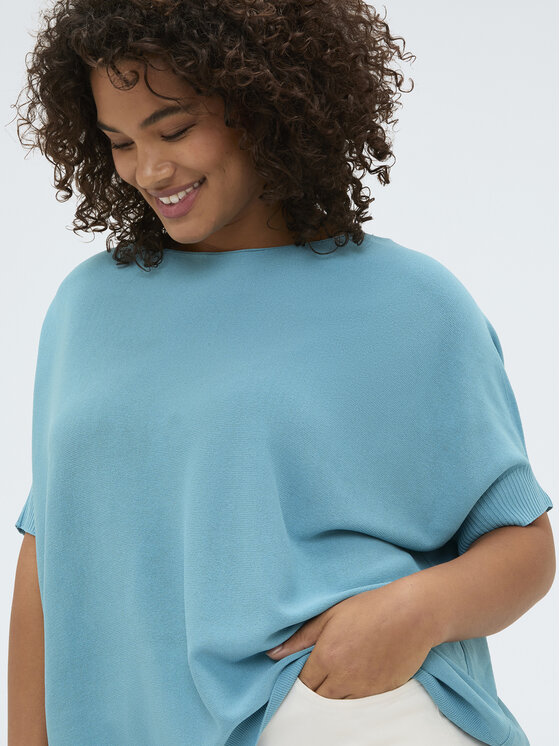 Fiorella Rubino Fiorella Rubino Maglione M250E002272N005 Turchese Boxy Fit