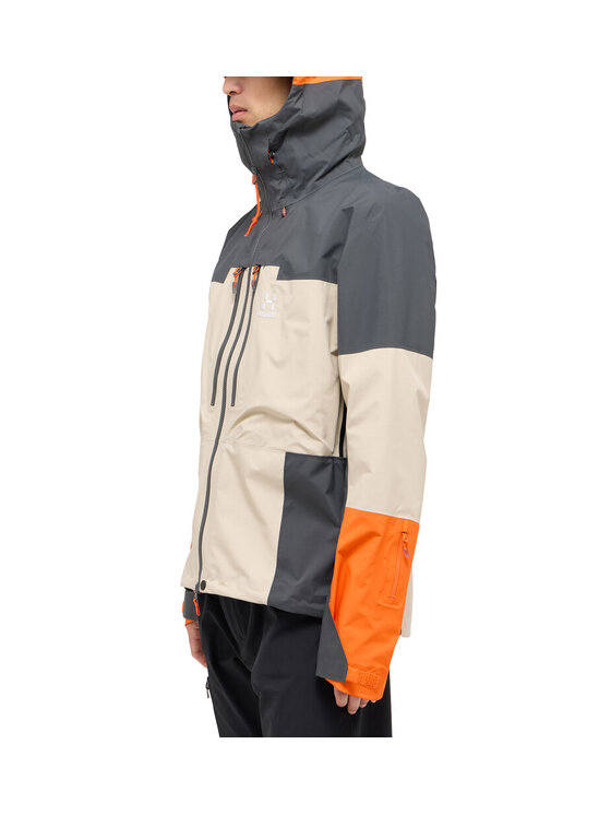 Haglöfs Haglöfs Kurtka przeciwdeszczowa Spitz GTX Pro Jacket Men Beżowy Regular Fit