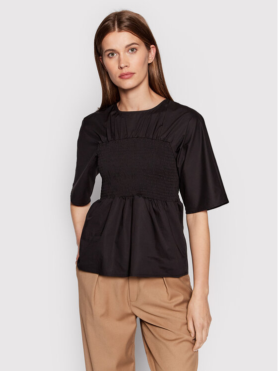 Gestuz Bluză Kallottagz 10906032 Negru Regular Fit