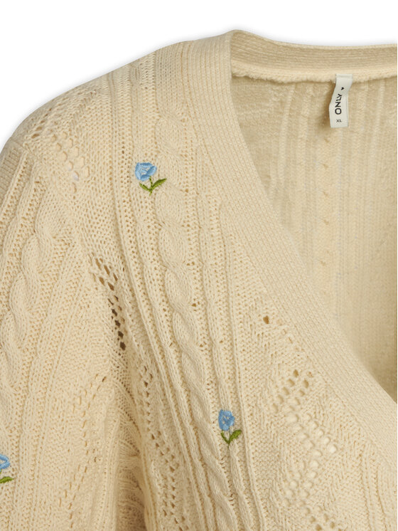 ONLY ONLY Kardigán Birtie 15363087 Béžová Regular Fit