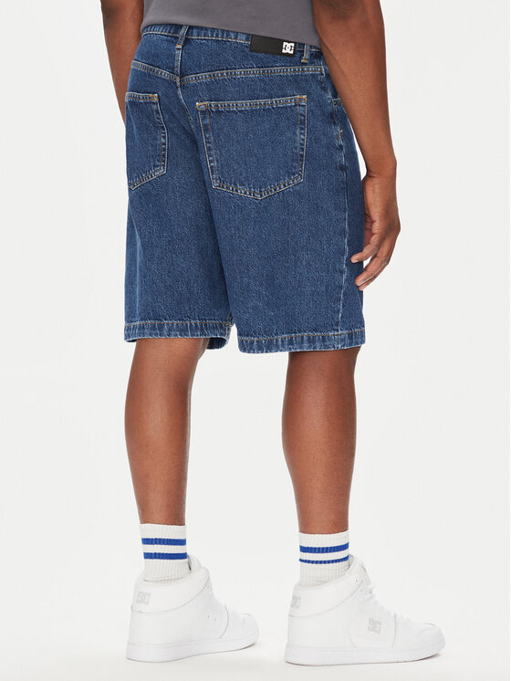 DC DC Szorty jeansowe Worker ADYDS03020 Niebieski Baggy Fit