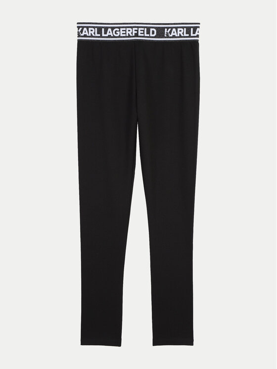 Dziewczęce Legginsy Karl Lagerfeld Kids, Rozmiar 16Y, Czarne, Z30202 D
