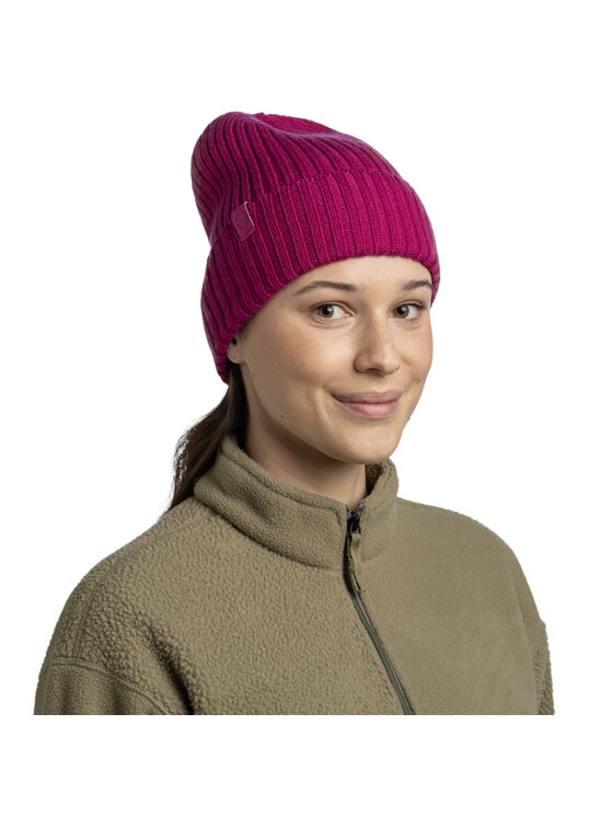 Buff Buff Berretto Knitted Norval Hat Beanie Viola