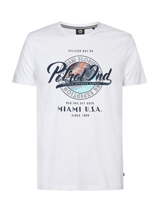 Petrol Industries Petrol Industries T-Shirt M-1050-TSR602 Biały Regular Fit