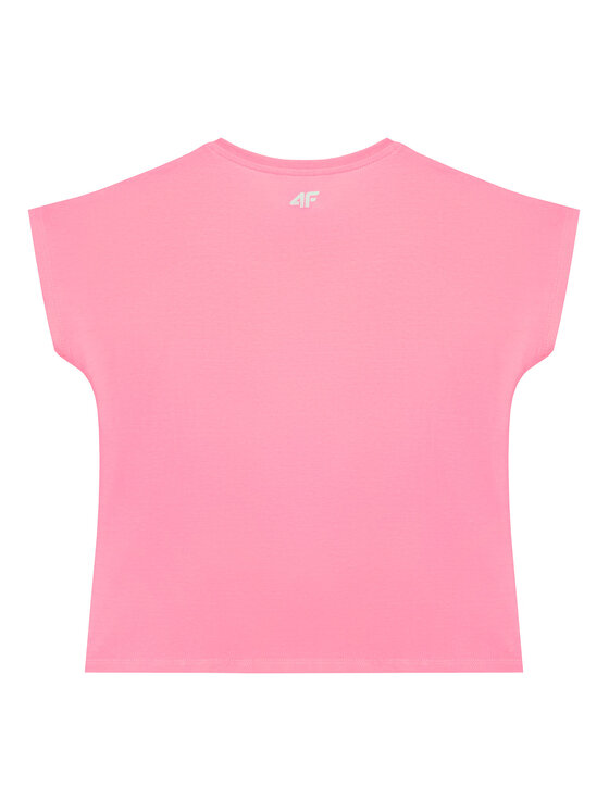 4F 4F T-Shirt 4FJSS23TTSHF398 Růžová Regular Fit