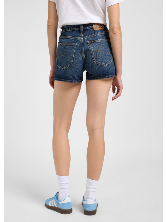 Lee Lee Pantaloncini di jeans CAROL SHORT Blu scuro Regular Fit