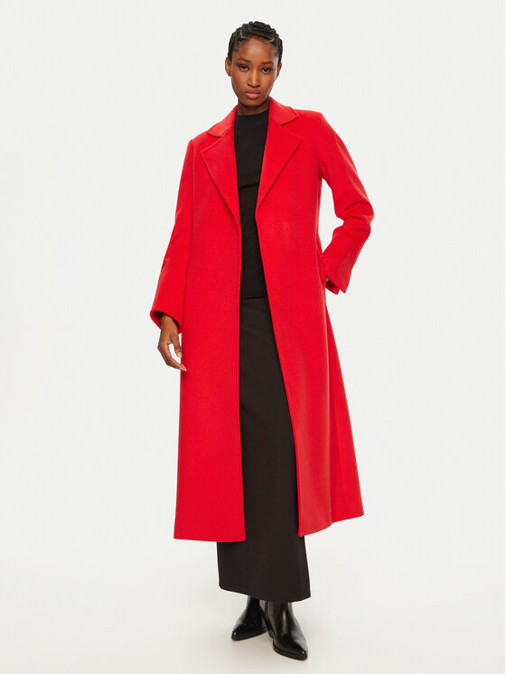 MAX&Co. MAX&Co. Płaszcz wełniany 2516011061200 Czerwony Regular Fit