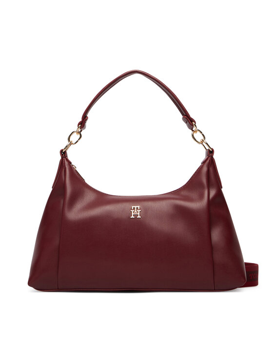 Tommy Hilfiger Tommy Hilfiger Táska Th Essential Shoulder Bag AW0AW18374 Bordó
