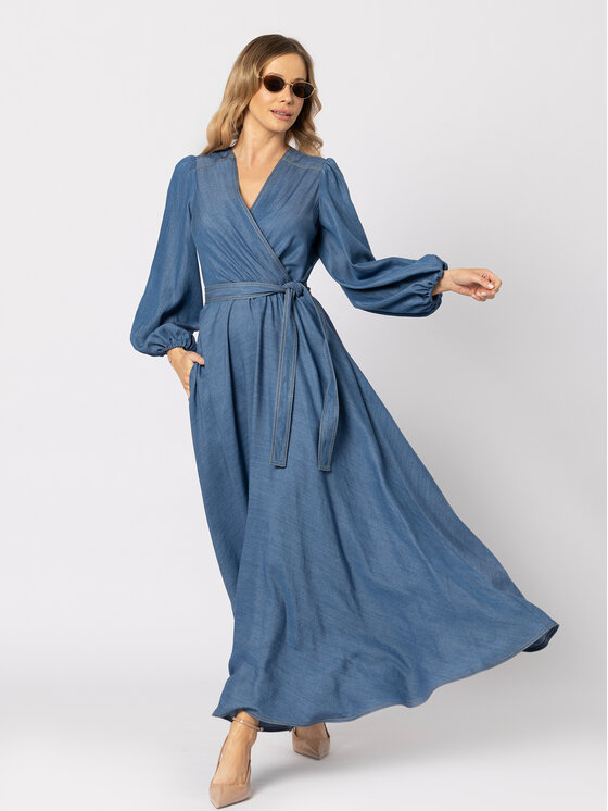 LIDIA KALITA LIDIA KALITA Sukienka jeansowa Margot Granatowy A-Line Fit