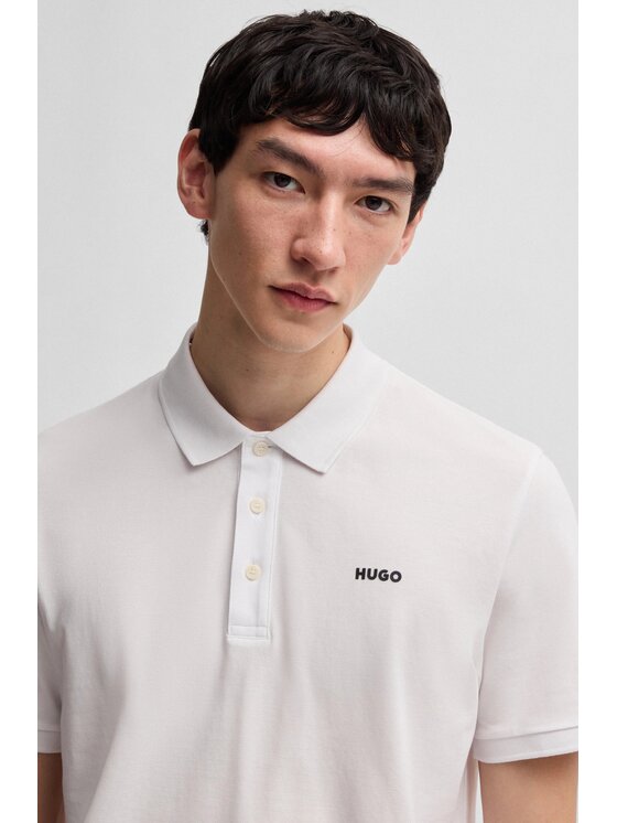 HUGO HUGO Polo 50466182-102 Biały Regular Fit