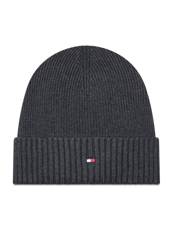 Tommy Hilfiger Tommy Hilfiger Czapka Essential Flag Beanie AM0AM10337 Szary