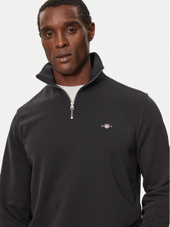 Gant Gant Jopa Reg Shield Half Zip Sweat 2008005 Črna Regular Fit
