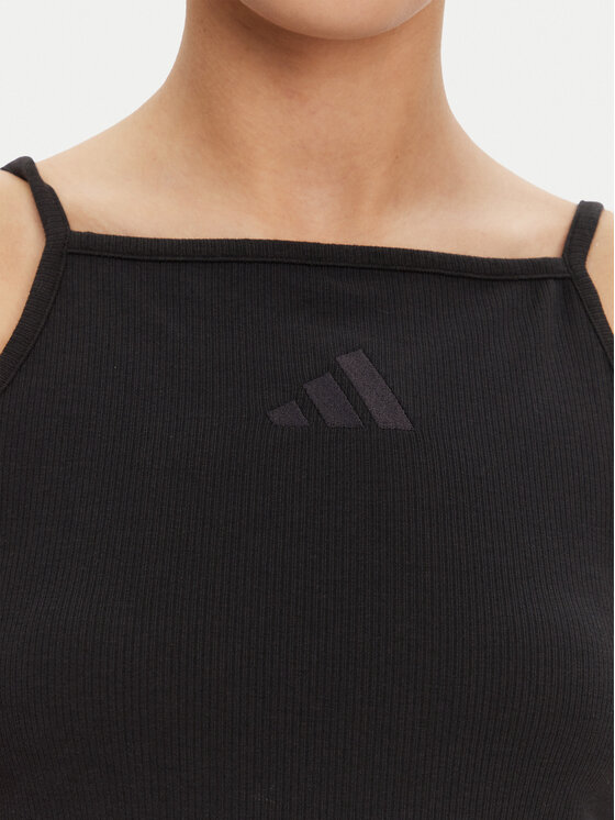 adidas adidas Top ALL SZN Rib JJ1224 Czarny Slim Fit