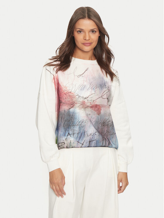 Deha Deha Суитшърт D12424 Екрю Regular Fit