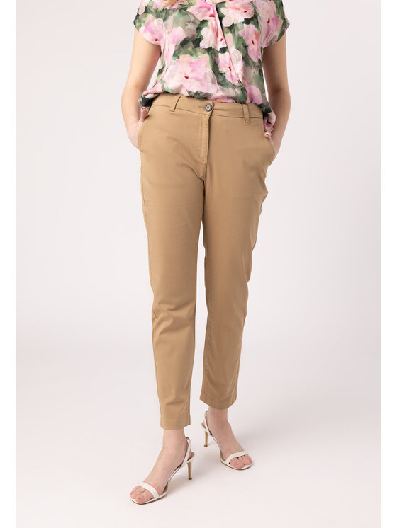 QUIOSQUE QUIOSQUE Dámské kalhoty Quiosque 3VS007103 Béžová Regular Fit