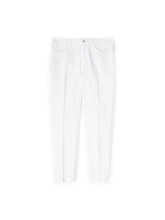 Motivi Motivi Pantaloni di tessuto P727Q003648N011 Bianco Regular Fit