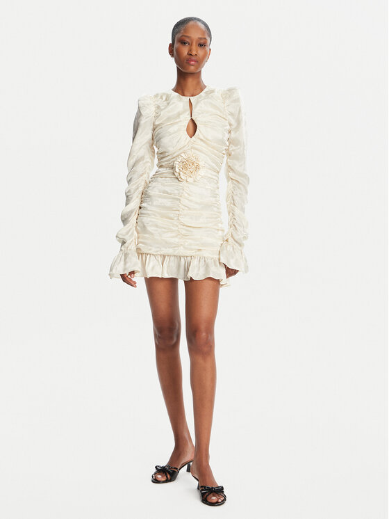 ROTATE ROTATE Cocktail obleka 113955858 Écru Slim Fit