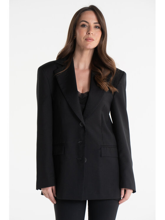 Salme Salme Marynarka Flavia Czarny Regular Fit