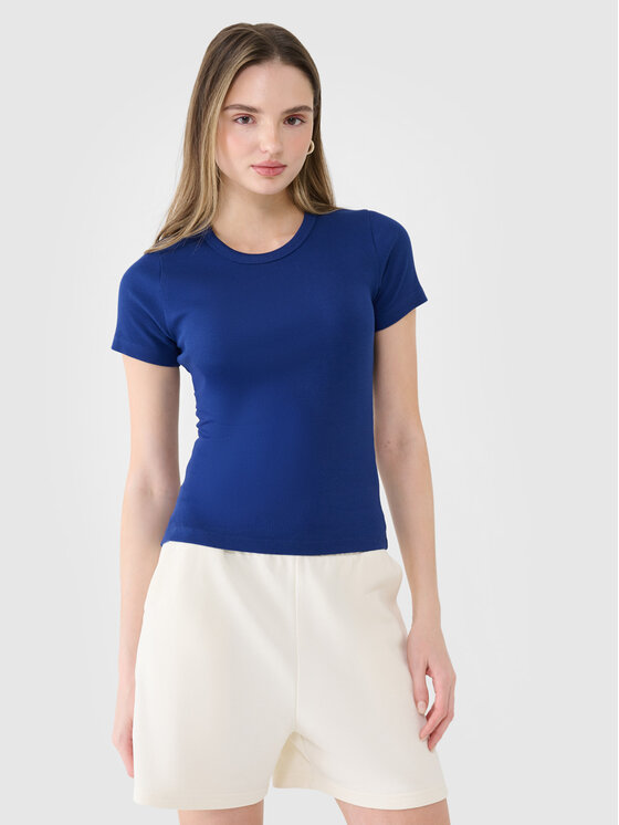 4F 4F T-Shirt EMPOWERED BY NATURE Granatowy Slim Fit